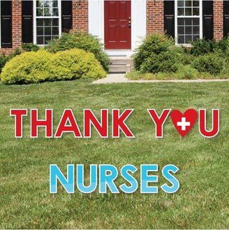 Big Dot of Happiness Thank You Nurses - Yard Sign Outdoor Lawn Decorations - Nurse Appreciation Week Yard Signs - Thank You Nurses