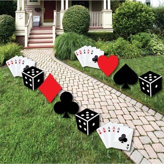 Big Dot Of Happiness Las Vegas - Lawn Decor - Outdoor Casino Themed Yard Decor - 10 Pc