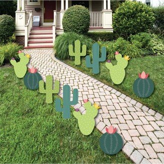 Big Dot Of Happiness Prickly Cactus Party - Cactus Lawn Decor - Outdoor Fiesta Party Yard Decor 10 Pc