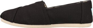 Women's Alpargata Recycled Cotton Canvas Slip On Sneaker Black Recycled Cotton Canvas