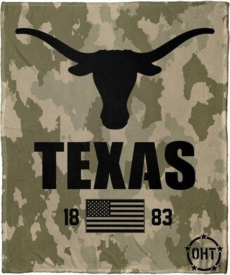 Texas Longhorns Oht Military-Inspired Appreciation Silk Throw Blanket