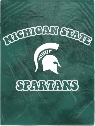Michigan State Spartans 60'' x 80'' Bubble Tie-Dye Flannel Sherpa Blanket