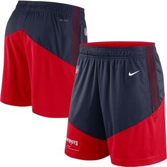 Men's Navy, Red New England Patriots Primary Lockup Performance Shorts - Navy, Red