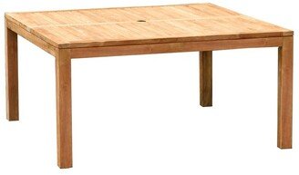 Amazonia Brown Square Teak Wood Outdoor Dining Table - 59 in. L x 59 in. W x 30 in. H