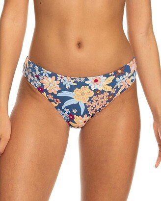 Beach Classics Hipster Bikini Bottoms (Bijou Blue New Tropic Flat) Women's Swimwear