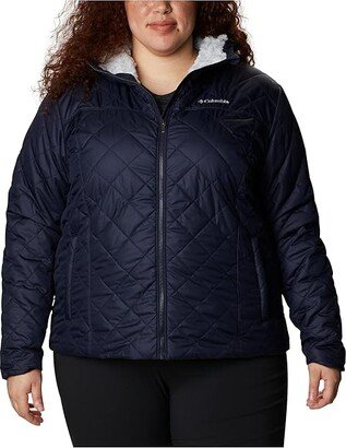 Plus Size Copper Crest Hooded Jacket (Dark Nocturnal/Cirrus Grey) Women's Coat