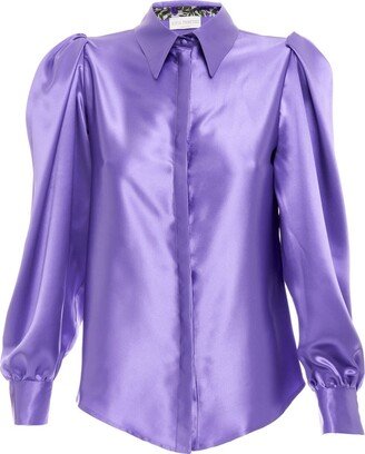 Sofia Tsereteli Purple Silk Blouse