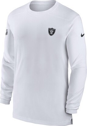 Men's Dri-FIT Sideline Coach (NFL Las Vegas Raiders) Long-Sleeve Top in White