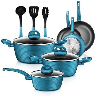 12Pc Grey Nonstick Cookware Set