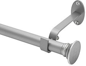 Shaker Adjustable Curtain Rod with Disc Finials, 86-120