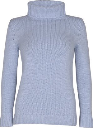 Rib Knit Plain Turtleneck Pullover