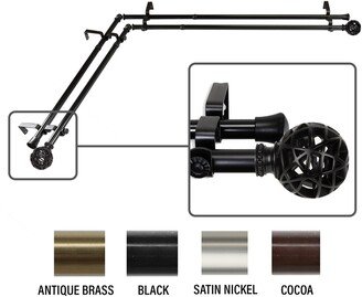 InStyleDesign Emerson Corner Window Double Curtain Rod 13/16 inch dia.