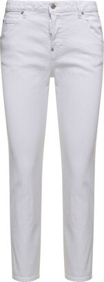 Dsquared2 'cool Girl' White Skinny Jeans In Stretch Cotton Denim Woman Dsquared2