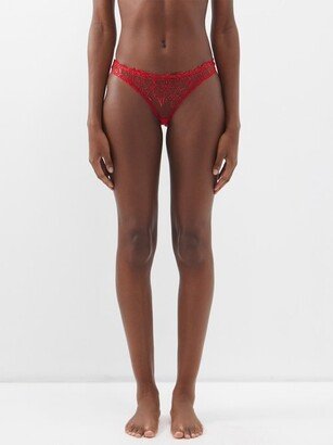 Ozella Floral-lace Tulle Briefs-AA