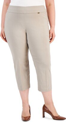 Plus Size Mid-Rise Pull-On Capri Pants, Created for Macy's