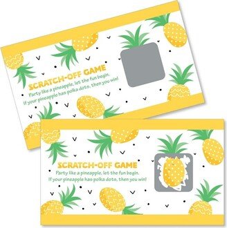 Big Dot of Happiness Tropical Pineapple - Summer Party Game Scratch Off Cards - 22 Count