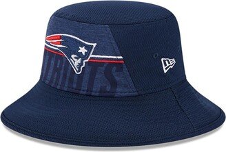 Men's Navy New England Patriots 2023 Nfl Training Camp Stretch Bucket Hat