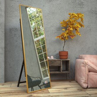 IHOMEadore Gold Adjustable Full Length Floor Mirror with Standing - 63 x 20