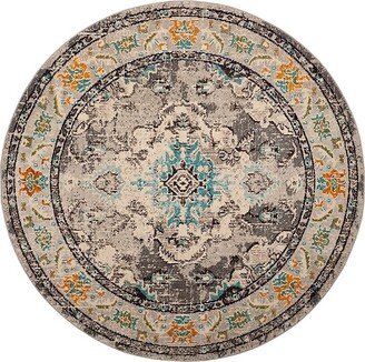 Printed Round Rug-AA