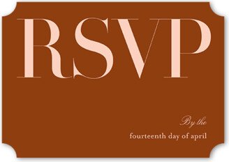 Rsvp Cards: Timeless Toast Wedding Response Card, Brown, Pearl Shimmer Cardstock, Ticket