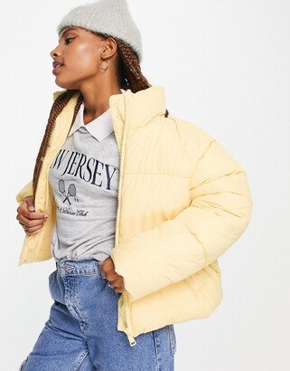 padded jacket in yellow