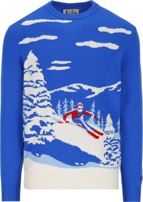 Graphic Intarsia Knit Jumper