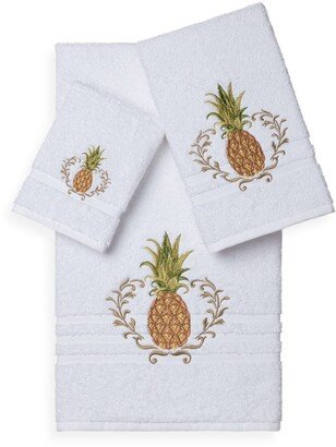 Welcome 3-Piece Embellished Towel Set - White