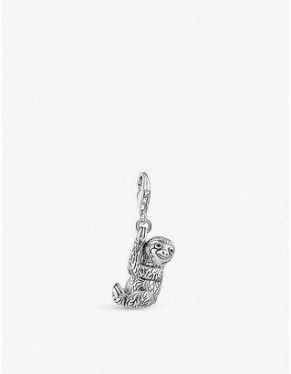 Womens Yyyy-mm-dd Sloth Sterling-silver and Zirconia Charm