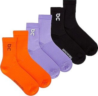 Logo Sock 3-Pack in Black-AA