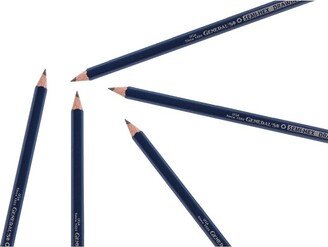 General's Generals Hexagonal Drawing Pencils, 5H Thin Tips, Blue, Pack of 12