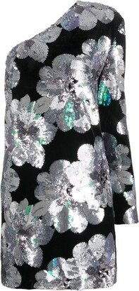 Juliette floral-sequined minidress