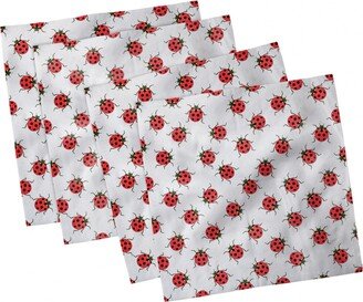 Ladybugs Set of 4 Napkins, 18 x 18