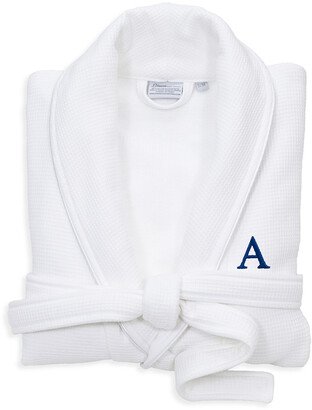 Monogrammed Waffle Small/Medium Terry Bathrobe, (A-Z)-AA