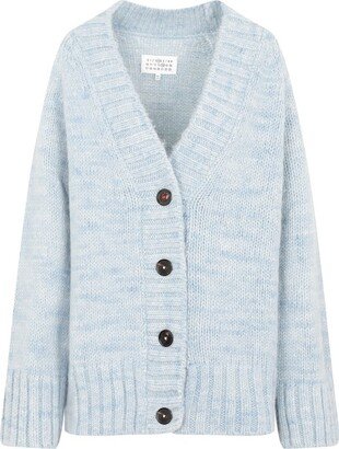 V-Neck Knitted Cardigan-BO