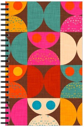 Notebooks: Mid Mod Owl - Multi Notebook, 5X8, Multicolor