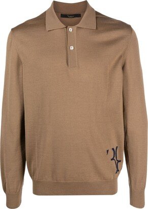 Merino-Blend Polo Jumper-AA