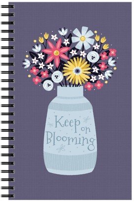 Notebooks: Keep On Blooming Bouquet - Gray Notebook, 5X8, Multicolor