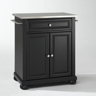 Alexandria Stainless Steel Top Portable Kitchen Island/Cart