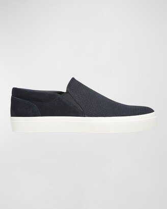 Men's Fletcher Perforated Suede Slip-On Sneakers