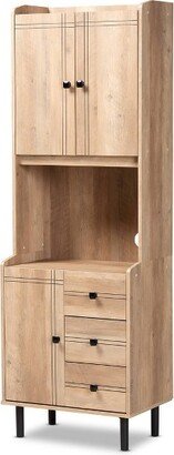 Patterson 3 Drawer Kitchen Storage Cabinet Oak/Brown