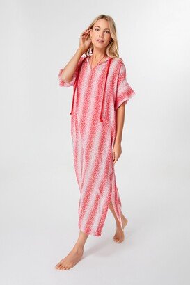 Tnuck Beach Speckled Pink Coral Easy Hooded Coverup