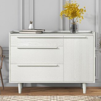 JASIWAY Modern 3-Drawer Dresser with Solid Wood Legs