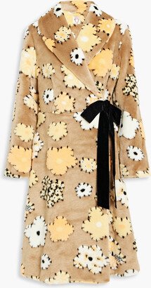 Tansy printed faux fur coat