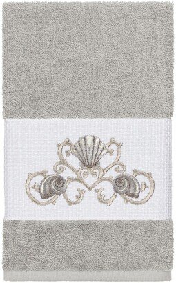 Bella Embellished Hand Towel - Light Grey