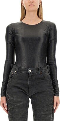 Faux Leather Bodysuit