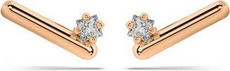 Oni Fine Jewelry Diamond Bar Stud - Rose Gold