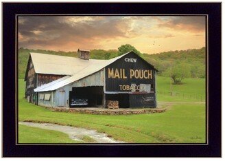 Mail Pouch Barn By Lori Deiter, Printed Wall Art, Ready to hang, Black Frame, 20 x 14