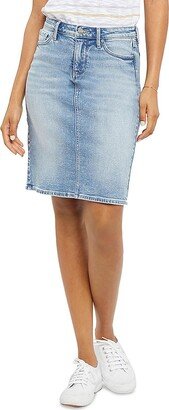 Womens Jean Mini Pencil Skirt