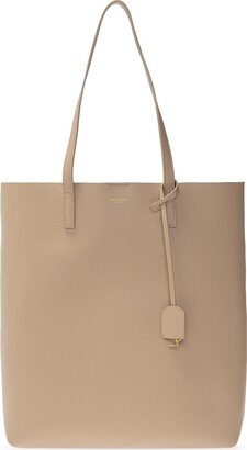 Shopper Bag With Logo - Brown