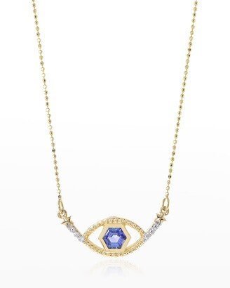 Stevie Wren Hexagonal Evil Eye Necklace